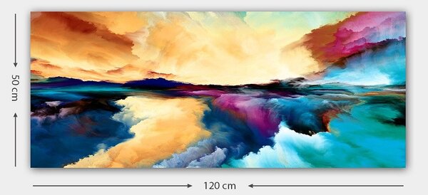 (3729) COLOR STORM II nástenná maľba na plátne
