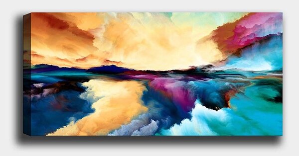 (3729) COLOR STORM II nástenná maľba na plátne