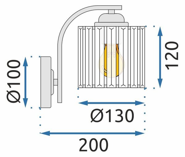 Toolight - Nástenná lampa 1xE27 APP512-1W, čierna, OSW-08558