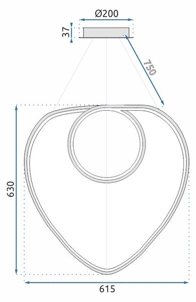 Toolight Toolight, Moderné LED stropné svietidlo + diaľkové ovládanie APP7798-cp, chróm, OSW-05503