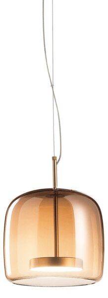 Toolight - LED závesné svietidlo zo skla Amber APP613-1CP, zlatá, OSW-03895