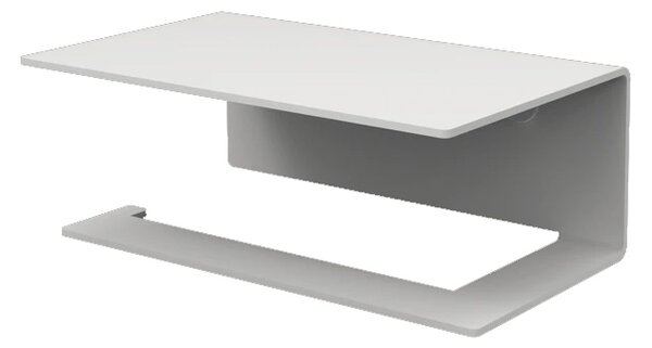Kovový nástenný držiak na toaletný papier Berno biely S - pravý variant