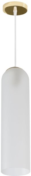 Toolight - Sklenená závesná lampa APP665-1CP, biela-zlatá, OSW-04661
