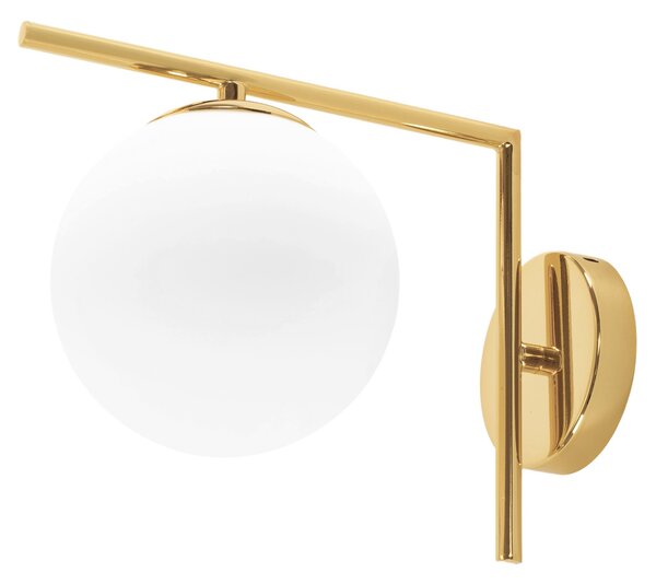 Toolight Toolight, sklenená guľatá nástenná lampa APP674-1W, zlatá, OSW-05638