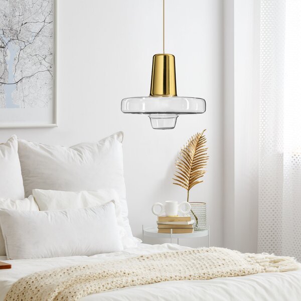 Toolight - LED závesné stropné svietidlo APP553-1CP, zlatá, OSW-08633
