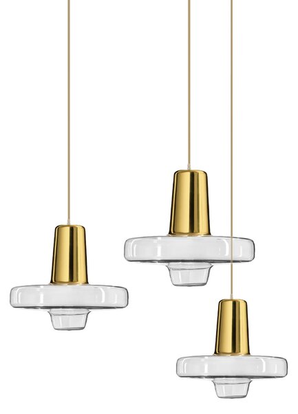 Toolight - LED závesné stropné svietidlo APP553-1CP, zlatá, OSW-08633