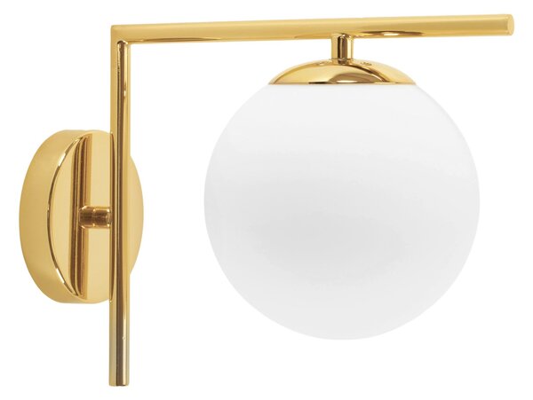 Toolight Toolight, sklenená guľatá nástenná lampa APP674-1W, zlatá, OSW-05638