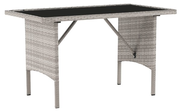 KONDELA Záhradný ratanový set, svetlosivá, LALEN