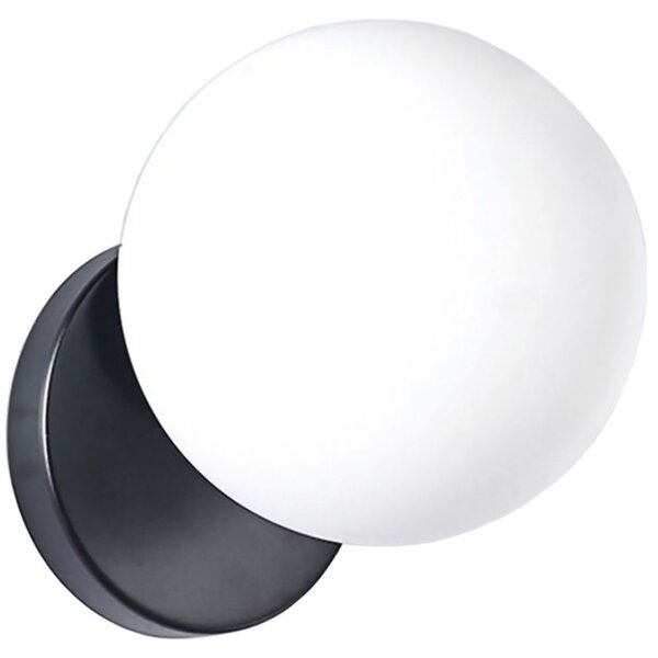 Toolight - Sklenená nástenná lampa APP949-1W Kinkiet, čierna, OSW-03209