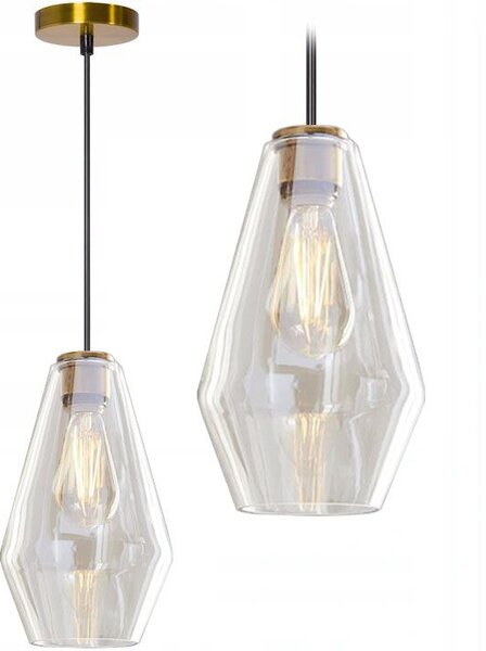 Toolight - sklenené závesné svietidlo E27 60W APP438-1CP, OSW-00568