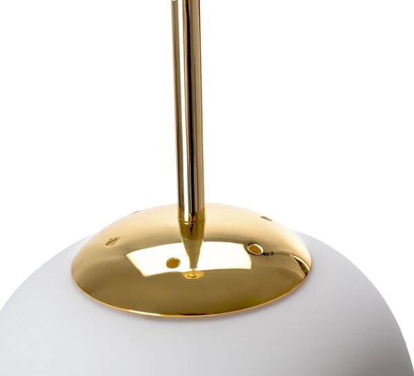Toolight - sklenená závesná stropná lampa APP669-1CP, zlatá, OSW-00094