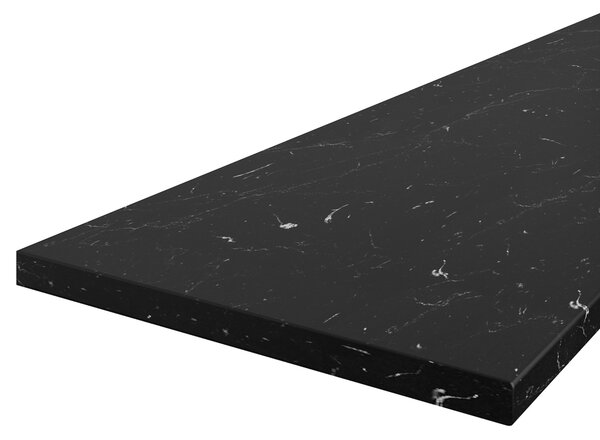 KONDELA Horná skrinka, orech okapi/čierna, MENZO 80 G-72 2F
