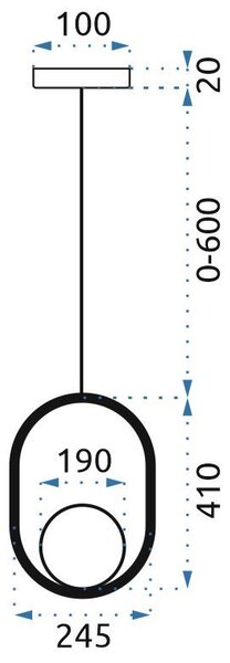 Toolight - Sklenená závesná lampa E27 60W APP473-1CP, biela-zlatá, OSW-00605