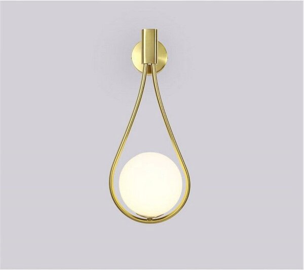 Toolight - sklenená nástenná lampa G9 APP603-1W, zlatá, OSW-08996