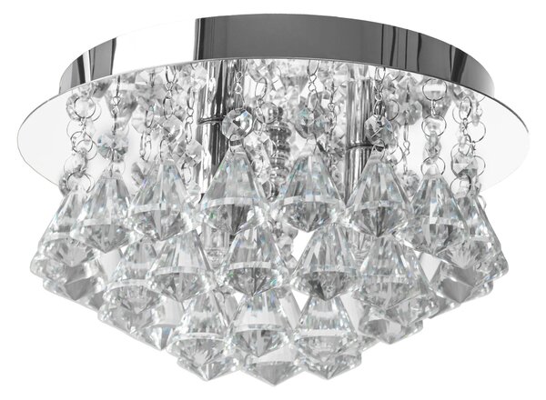 Toolight - Krištáľové závesné svietidlo G9 3x40W APP1039-C, chrómová, OSW-06822