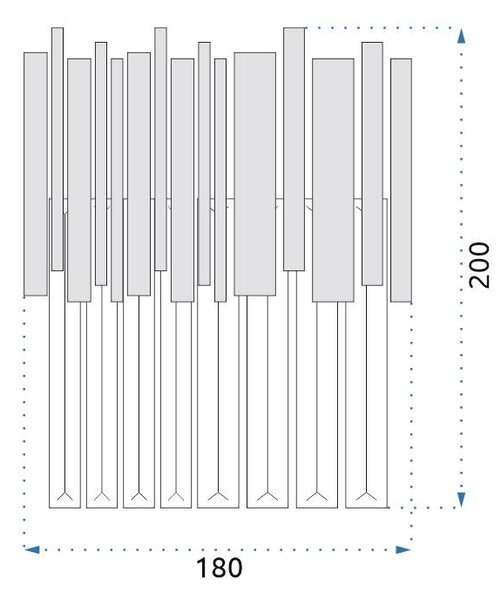 Toolight - nástenná lampa krištáľová E27 60W APP602-W, zlatá, OSW-08914