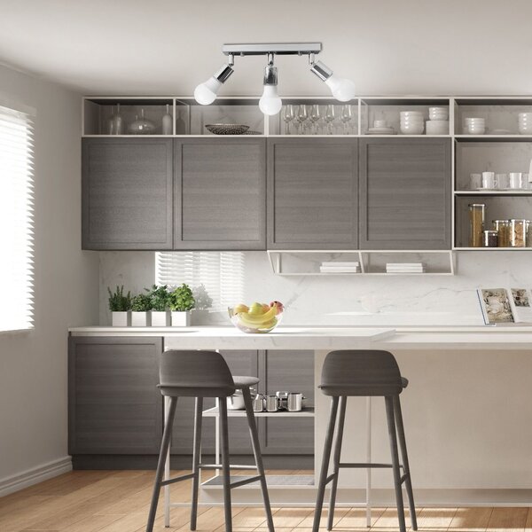 Toolight - Stropná lampa 3-ramenná 3xE27 60W APP700-3C, chrómová, OSW-05209