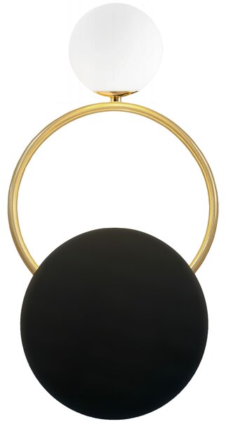 Toolight - Nástenná lampa APP923-1W, čierna-zlatá, OSW-09587