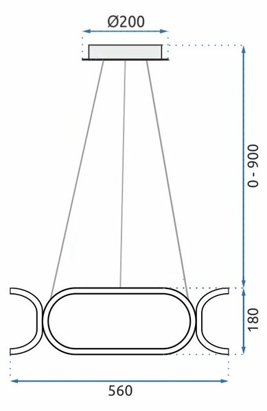 Toolight - LED stropné svietidlo APP792-CP, chrómová, OSW-05500