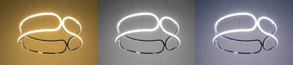 Toolight - LED závesné svietidlo + diaľkové ovládanie APP790-CP TRIO BLACK, čierna, OSW-07901