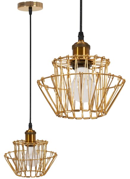 Toolight - Závesné svietidlo E27 60W APP942-1CP Set 36cm, retro zlatá, OSW-07005