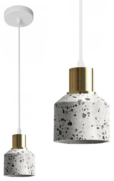 Toolight - Stropná lampa E27 60W APP931-1CP, biela-zlatá-terrazzo, OSW-07006