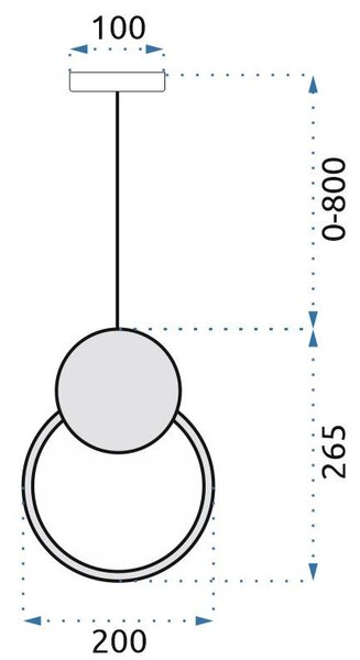 Toolight - LED závesné stropné kruhové svietidlo APP852-CP, čierna, OSW-07021