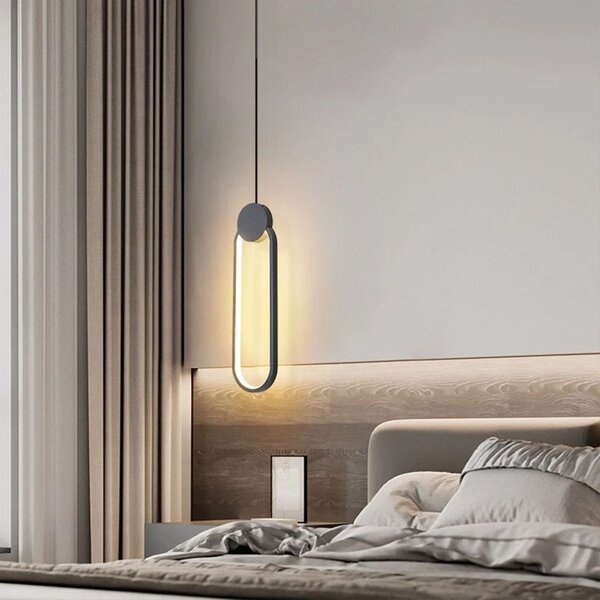 Toolight - LED závesné stropné kruhové svietidlo APP851-CP, čierna, OSW-07020