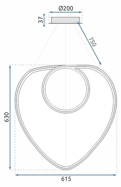 Toolight - LED stropné svietidlo APP7797-cp + diaľkové ovládanie, zlatá, OSW-09881
