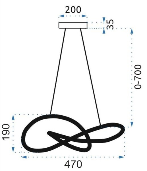 Toolight - LED stropné svietidlo APP818-CP + diaľkové ovládanie, zlatá, OSW-04028