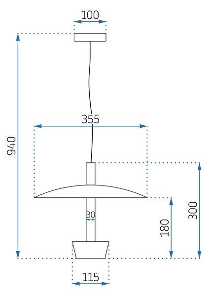 Toolight - Stropné svietidlo APP914-1CP, čierna-zlatá, OSW-01041