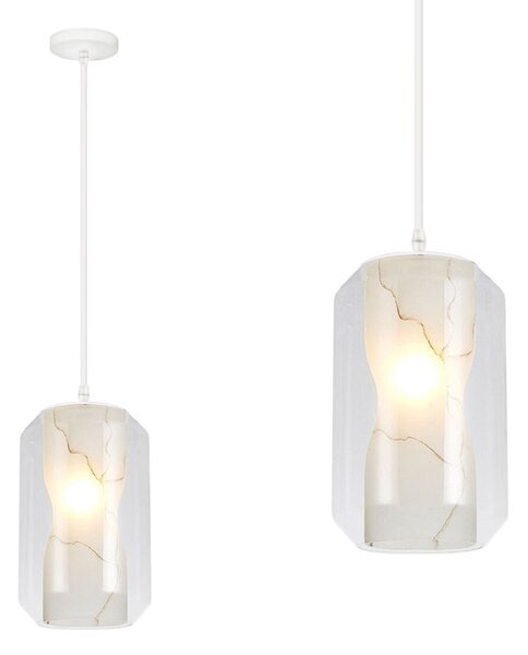Toolight - závesné svietidlo MARBLE E27 60W APP909-1CP, mramorový efekt, OSW-06675
