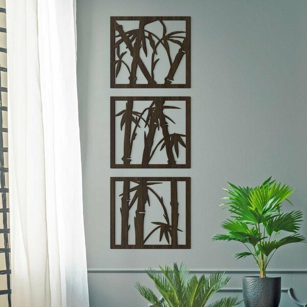 DUBLEZ | 3 dielny obraz do obývačky - Bambusy
