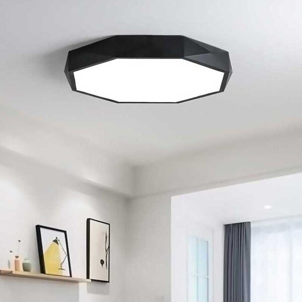 Toolight - Stropné svietidlo Diamond 50cm E27 5x60W APP863-C, čierna, OSW-08959
