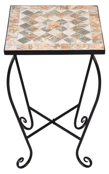 LIVARNO home Odkladací záhradný stolík s mozaikou (štvorec) (100373191)