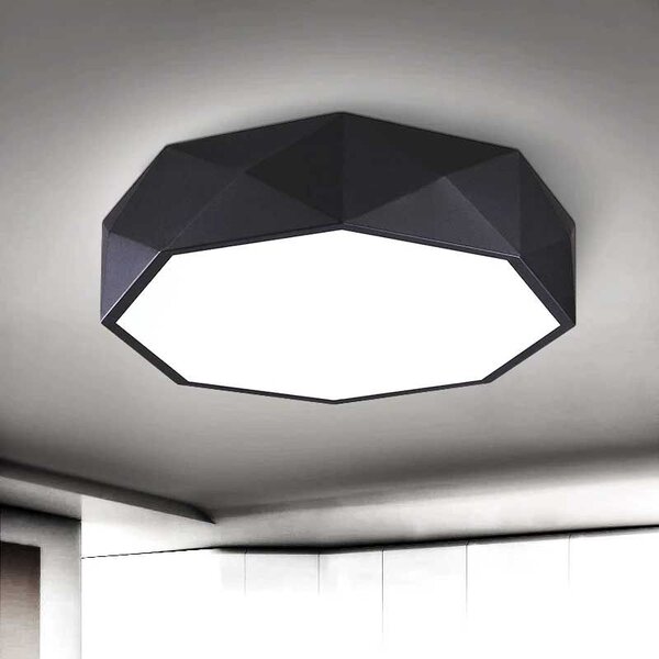Toolight - Stropné svietidlo Diamond 50cm E27 5x60W APP863-C, čierna, OSW-08959