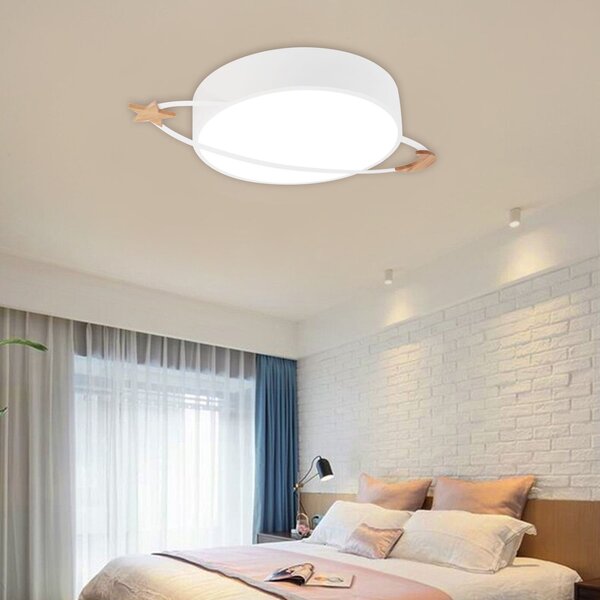Toolight - Stropná lampa Moon White E27 60W APP865-C, biela, OSW-06886
