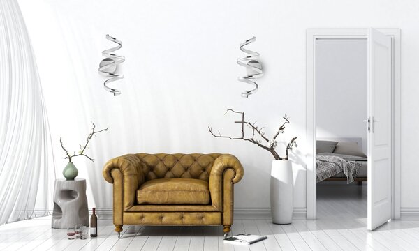 Toolight - LED nástenná lampa SPRING APP828-W, chrómová, OSW-09180