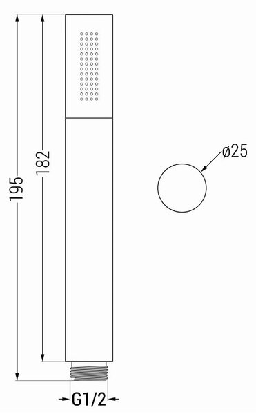 Mexen príslušenstvo - 1-bodový ručný sprchový set R-70, biela,785706051-20