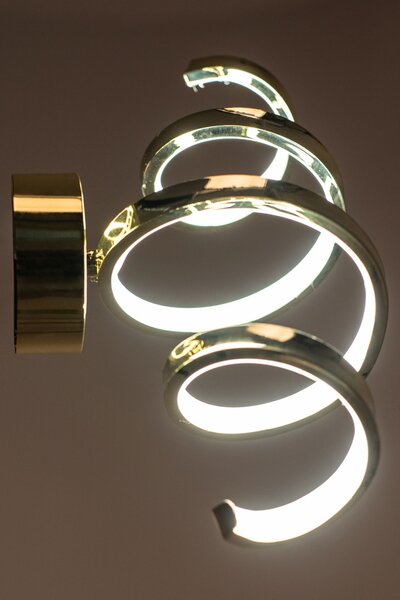Toolight Toolight, LED nástenné svietidlo, 4000K, 18W, APP827-W, zlatá lesklá, OSW-09179