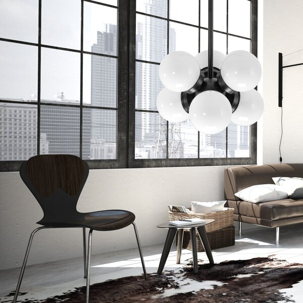 Toolight - Stropná lampa APP904-6CP, čierna, OSW-03203