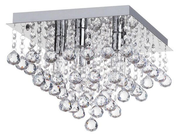 Toolight - Krištáľová stropná lampa 4xE14 40W APP515-4C, chrómová, OSW-00072
