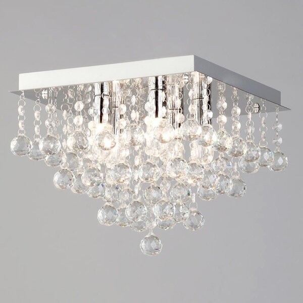 Toolight - Krištáľová stropná lampa 4xE14 40W APP515-4C, chrómová, OSW-00072