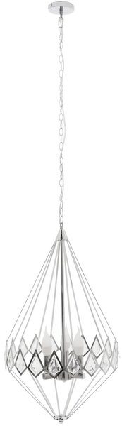 Toolight - Krištáľová závesná lampa 3xE14 40W APP210-3CPR, strieborná, OSW-07500