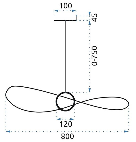 Toolight - LED stropné lamelové svietidlo 80cm APP210-3CPR, čierna, OSW-08476