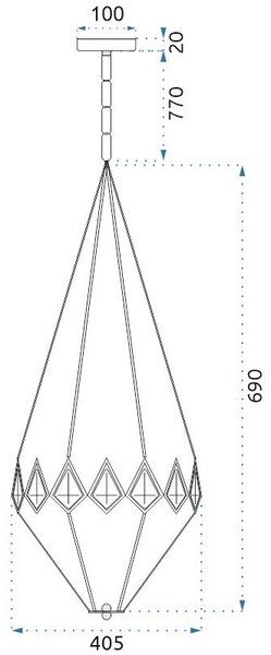 Toolight - Krištáľová závesná lampa 3xE14 40W APP210-3CPR, strieborná, OSW-07500