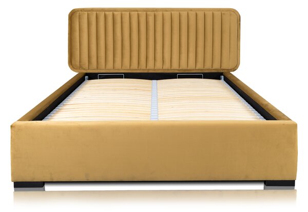 Čalúnená posteľ 140x200 cm Arianna (žltá). Vlastná spoľahlivá doprava až k Vám domov. 1041780