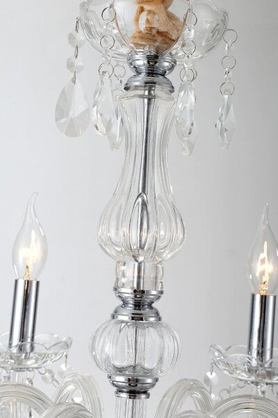 Toolight - Krištáľový závesný luster 3xE14 60W 300752, strieborná, OSW-04601