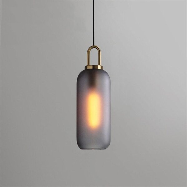 Toolight - Sklenené závesné svietidlo 1xE27 60W APP442-CP, zlatá, OSW-05934