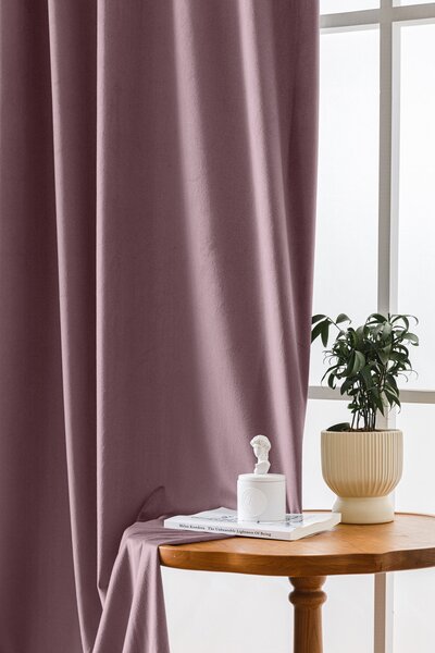 Svetlofialový zatemňovací záves VELVET 140x250 cm Zavesenie: Kovové krúžky